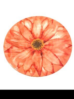 Orange Sunflower Plates Set of 4 Salad Melamine 9 in. Hobby Lobby